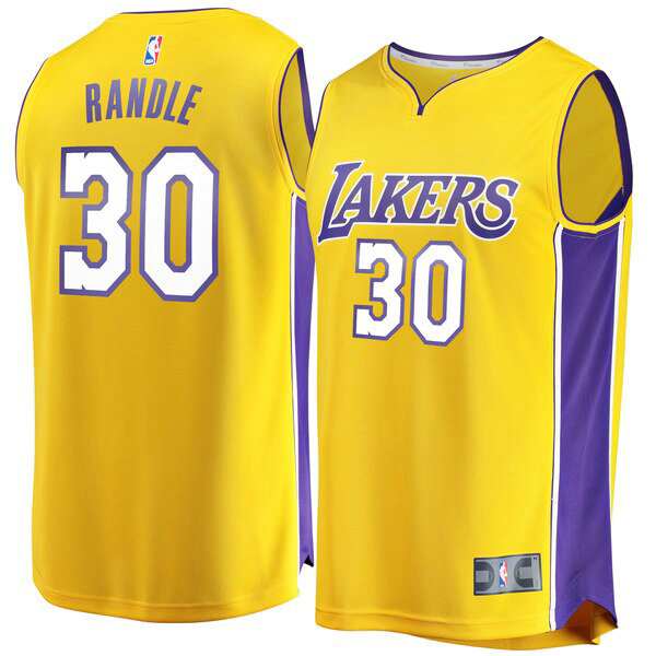 Maillot Los Angeles Lakers Homme Julius Randle 30 Icon Edition Jaune